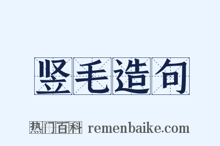 竖毛造句是什么意思的图片